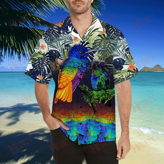 Amazing Hummingbird Short Sleeve Shirt Summer Aloha Shirt Custom Hawaiian Shirts Funny Hawaiian Shirts, Hawaiian Shirt Gift, Christmas Gift