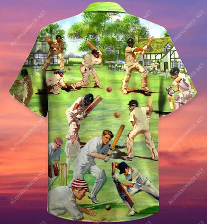 Cricket Big Swing And No Ding Unisex Hawaiian Shirt Ocean Short Sleeve Tactical Hawaiian Shirt Funny Hawaiian Shirts, Hawaiian Shirt Gift, Christmas Gift