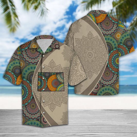 Vintage Colorado Mandala Rectangle Art Hawaiian Shirt, Hwaiian For Gift