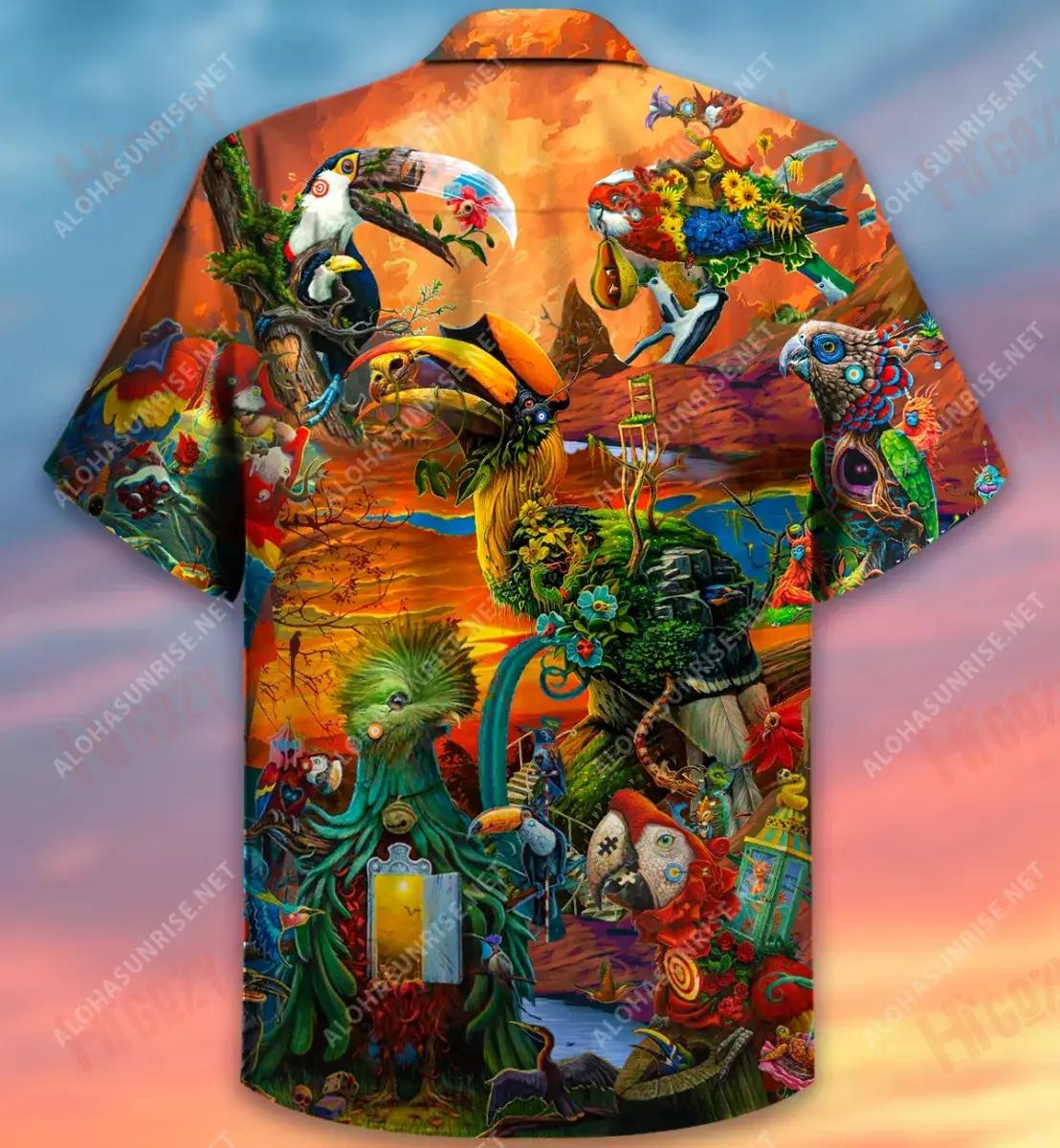 Be A Parrot In A Flock Of A Pigeon Unisex Short Sleeve Shirt Hobbies Hawaiian T Shirts Custom Hawaiian Shirts Funny Hawaiian Shirts, Hawaiian Shirt Gift, Christmas Gift