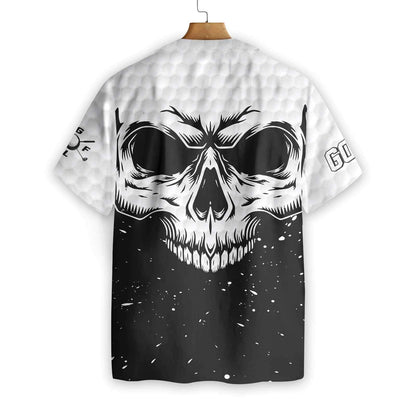 Cool Black And White Skull Golf Design Hawaiian Shirt, Hawaiian Shirt Gift, Christmas Gift