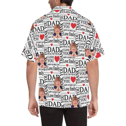 Custom Face Greatest Love Men's All Over Print Hawaiian Shirt, Hawaiian Shirt Gift, Christmas Gift
