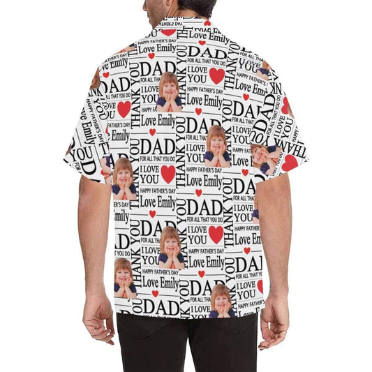 Custom Face Greatest Love Men's All Over Print Hawaiian Shirt, Hawaiian Shirt Gift, Christmas Gift