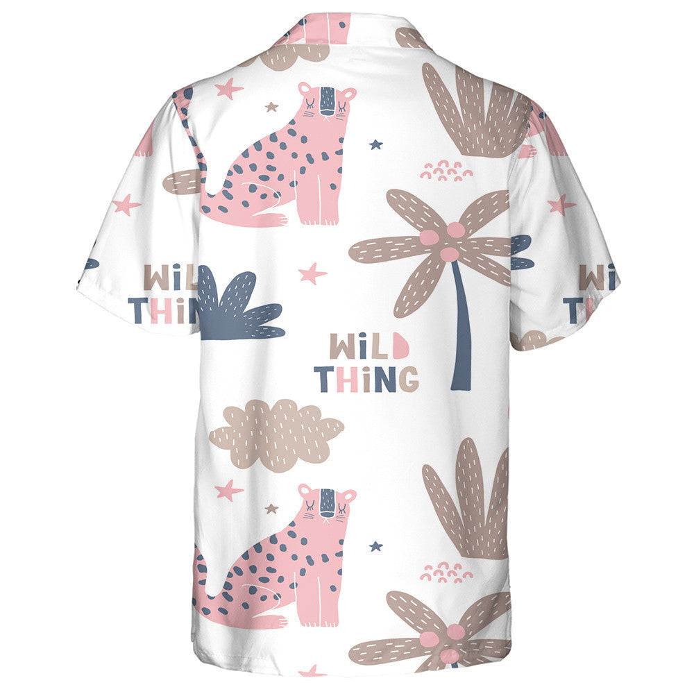 Modern Cartoon Leopard Wild Thing Safari Party Hawaiian Shirt, Hawaiian Shirt Gift, Christmas Gift