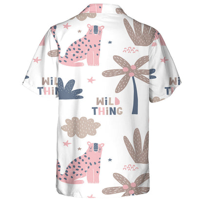 Modern Cartoon Leopard Wild Thing Safari Party Hawaiian Shirt, Hawaiian Shirt Gift, Christmas Gift