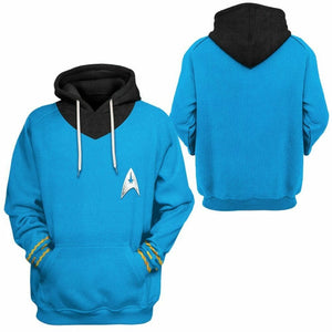 3D Star Trek The Original Series 1966 1969 Blue Custom Tshirt Hoodie Apparel