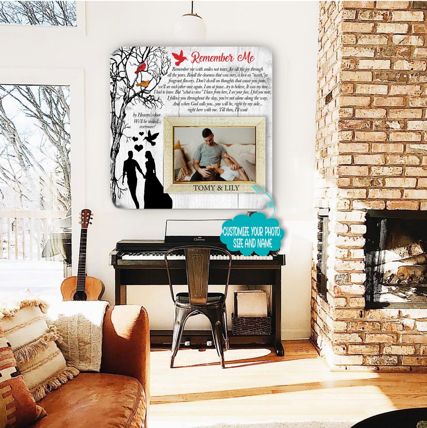 Home Memorial Picture Frame - Memorial Gifts - Sympathy Gifts Large Picture Frames - Loss of Father Gift - Loss of a Mother Sympathy Gifts