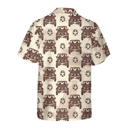 Gift For Cars Lovers Retro Jeeps Seamless Pattern Hawaiian Shirt, Hawaiian Shirt Gift, Christmas Gift