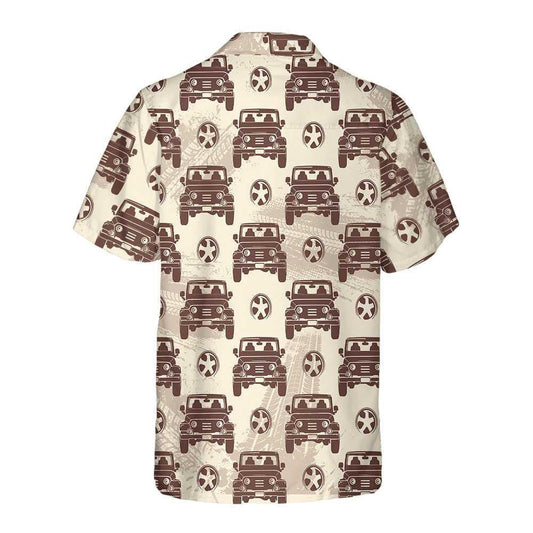 Gift For Cars Lovers Retro Jeeps Seamless Pattern Hawaiian Shirt, Hawaiian Shirt Gift, Christmas Gift