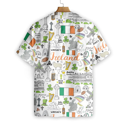 Marvellous Design Hawaiian Shirt I Love Ireland Doodle,Hawaiian Shirt Gift, Christmas Gift