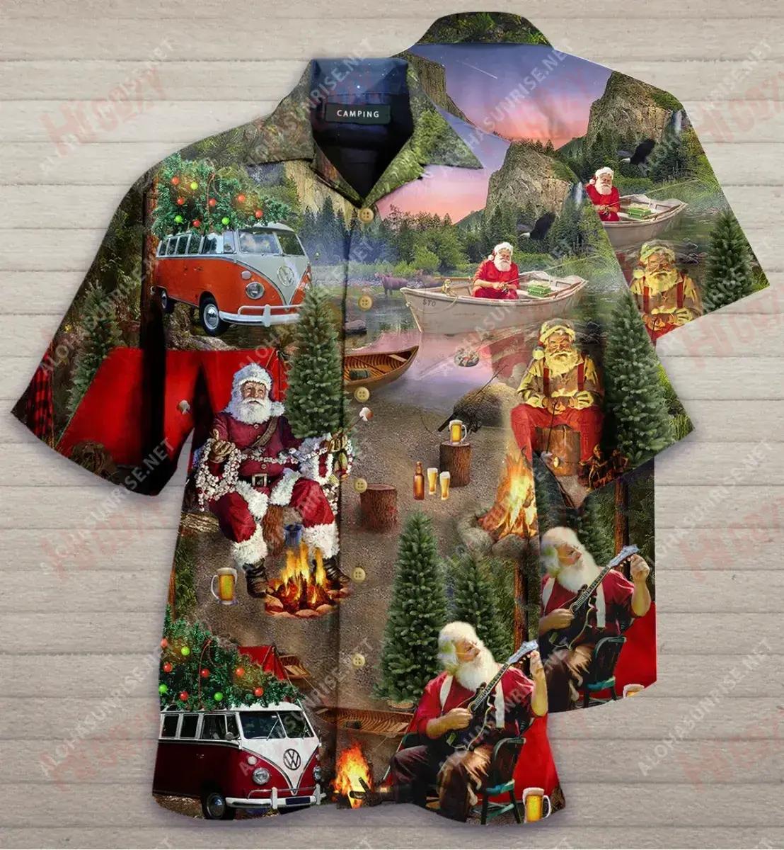 Christmas Is Better Around The Campfire Short Hawaiian Shirt Hobbies Hawaiian T Shirts Tropical Shirts For Men Hawaiian Shirt Pattern, Hawaiian Shirt Gift, Christmas Gift