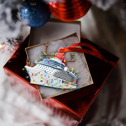 Cruise Christmas Lights Shape Ornament, Christmas Gift, Christmas Decoration