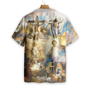 The Life Of Jesus Nice Design Hawaiian Shirt,Hawaiian Shirt Gift, Christmas Gift