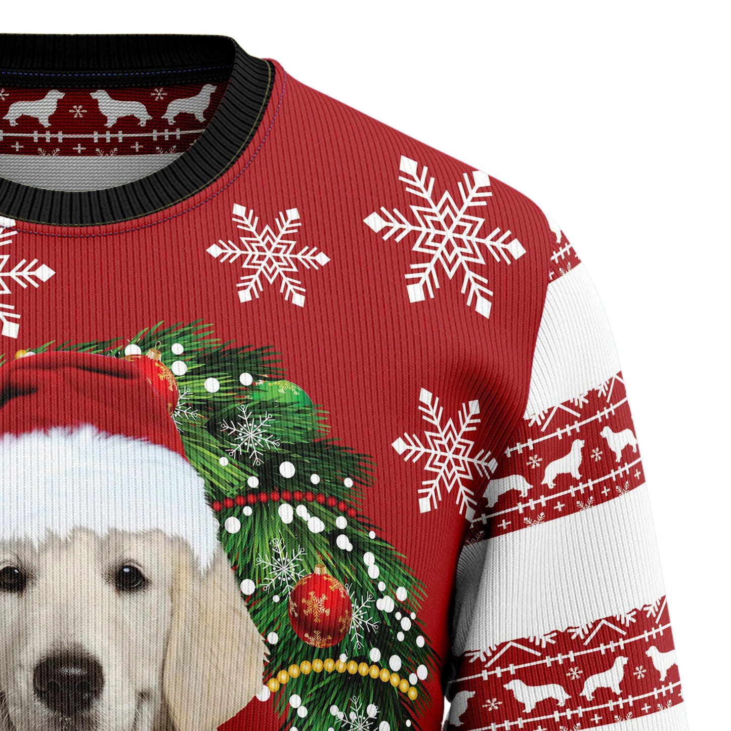 Golden Retriever Wearing Santaâs Hat Ugly Christmas Sweater,Christmas Ugly Sweater,Christmas Gift,Gift Christmas 2024