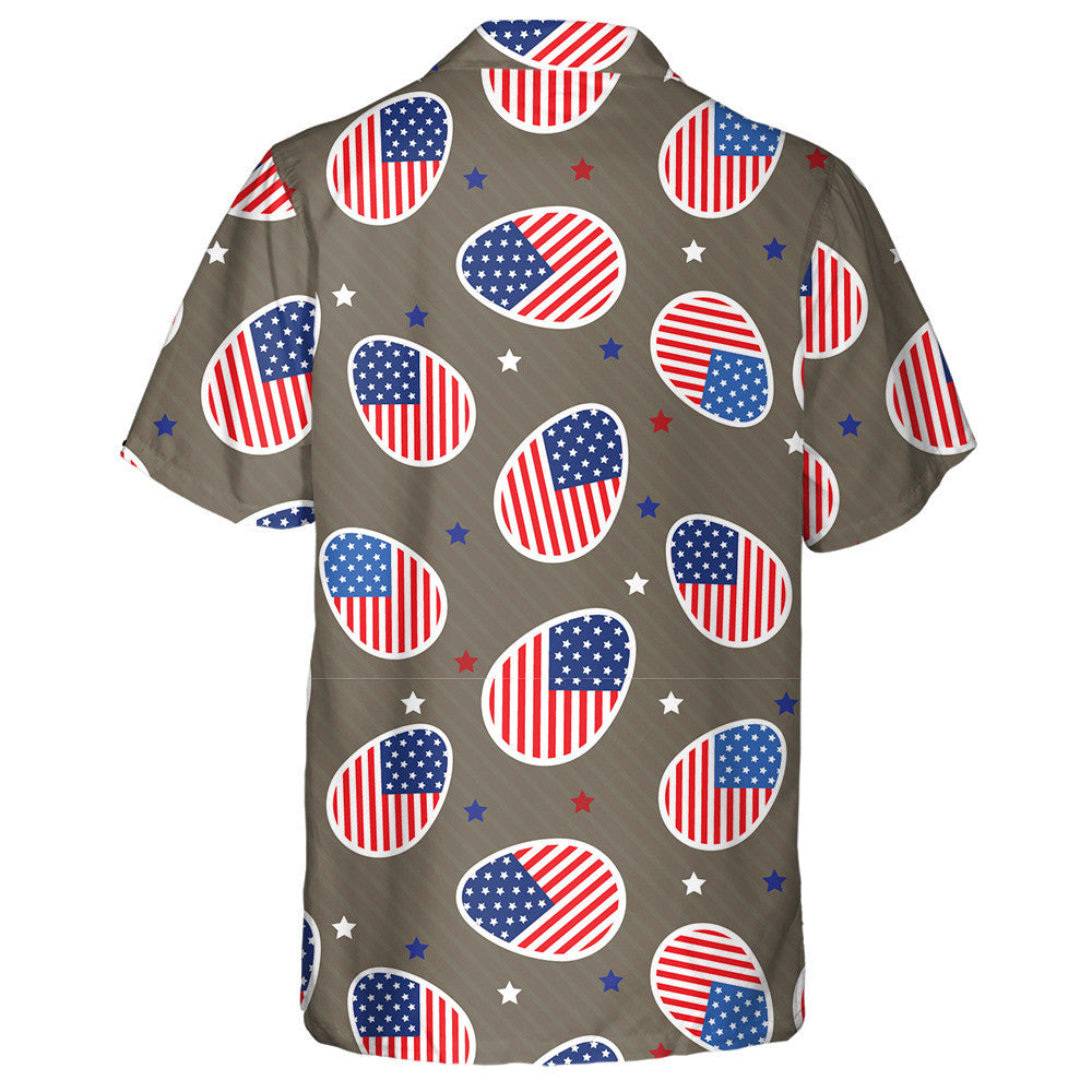 Happy Easter Patriotic Eggs With American Flag Pattern Hawaiian Shirt, Hawaiian Shirt Gift, Christmas Gift