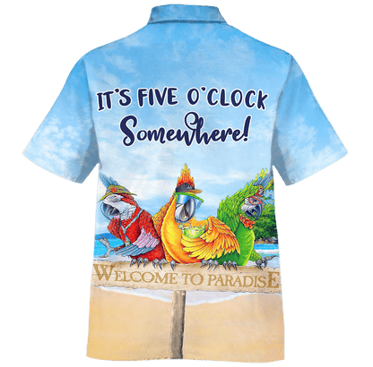 Parrot Welcome To Paradise Design Hawaiian Shirt, Hawaiian Shirt Gift, Christmas Gift