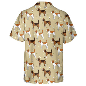 Love Beagle Dog Brown And White Hawaiian Shirt, Hawaiian For Gift