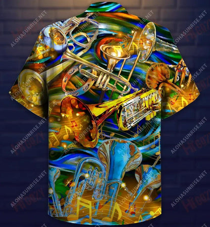 When Words Fail Trumpet Speaks Unisex Hawaiian Shirt Summer Short Sleeve Custom Hawaiian Shirts Hawaiian Shirt Pattern, Hawaiian Shirt Gift, Christmas Gift
