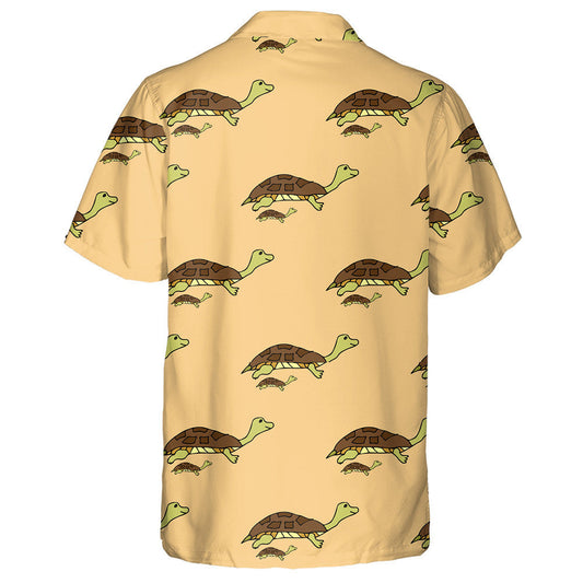 Family Cute Turtles On Color Background Hawaiian Shirt,Hawaiian Shirt Gift, Christmas Gift