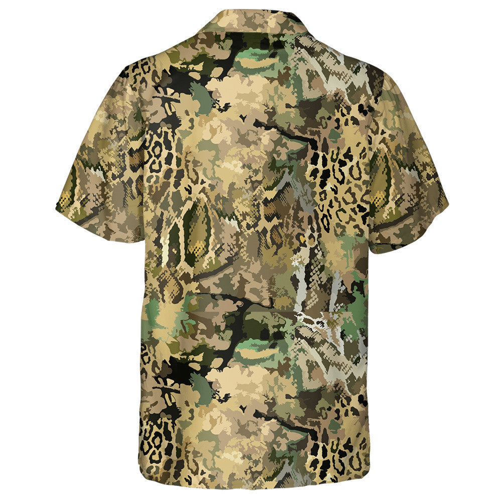 Colored Leopard Snake And Zebra Camouflage Style Hawaiian Shirt, Hawaiian Shirt Gift, Christmas Gift