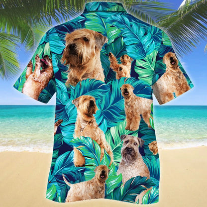 Curious Soft Coated Wheaten Terrier Dog Lovers Hawaiian Shirt, Hawaiian Shirt Gift, Christmas Gift