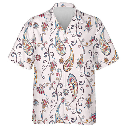 Decorative Flowers Branches Traditional Paisley Pattern Hawaiian Shirt,Hawaiian Shirt Gift, Christmas Gift