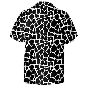 Awesome Black And White Giraffe Skin Textured Pattern Hawaiian Shirt, Hawaiian Shirt Gift, Christmas Gift