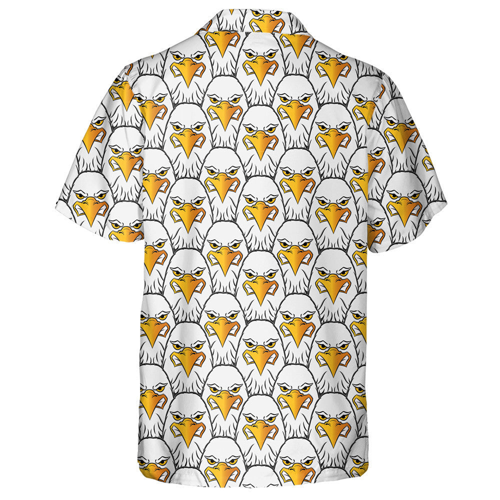 Evil Faces Of Eagles Stacking Hawaiian Shirt,Hawaiian Shirt Gift, Christmas Gift