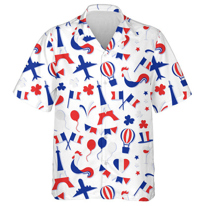 National Independence Day Of France Nation Country Symbols Hawaiian Shirt, Hawaiian Shirt Gift, Christmas Gift