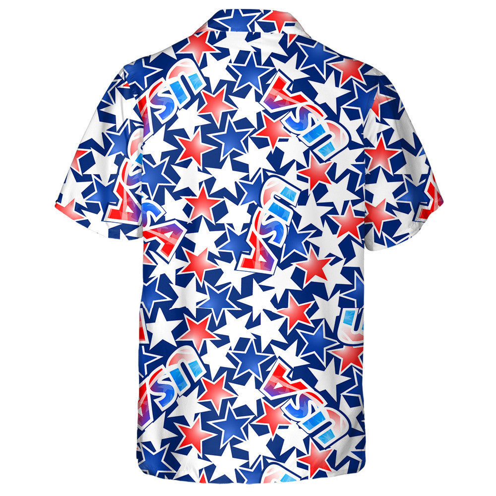 Traditional Colors USA Flag With Stars And Stripes Hawaiian Shirt, Hawaiian Shirt Gift, Christmas Gift