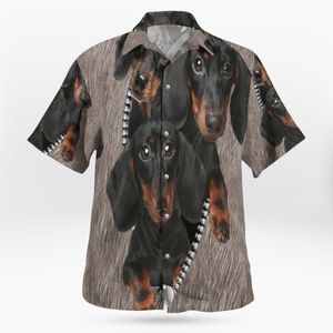 Dachshund Under Pocket Hawaiian Shirt, Hwaiian For Gift