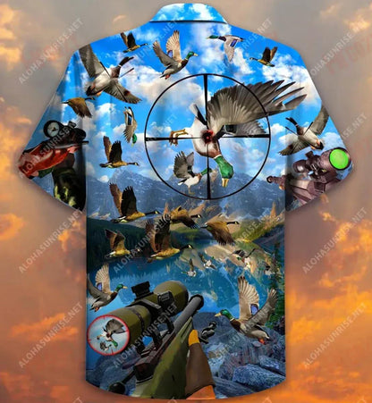 Be Patience And Knock All Them Off Duck Hunting Unisex Hawaiian Shirt Ocean Short Sleeve Vintage Hawaiian Shirts Hawaiian Shirt Pattern, Hawaiian Shirt Gift, Christmas Gift