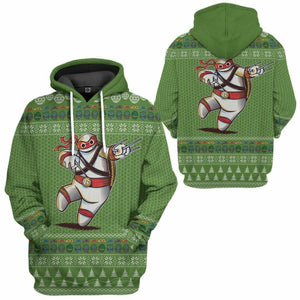 3D Big Ninja 6 Ugly Christmas Sweater Custom Tshirt Hoodie Apparel