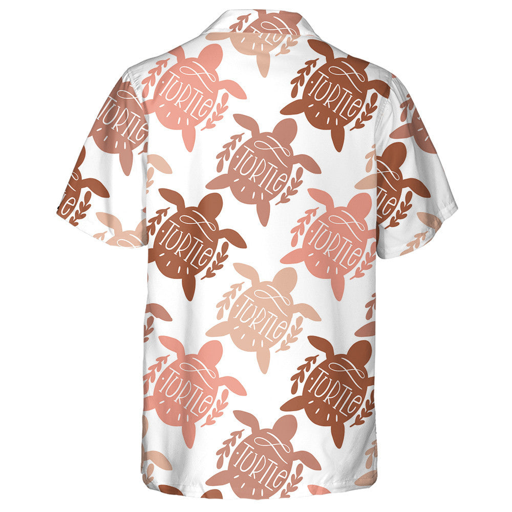Sea Animals Text Turtle Ocean Shape Design Hawaiian Shirt, Hawaiian Shirt Gift, Christmas Gift