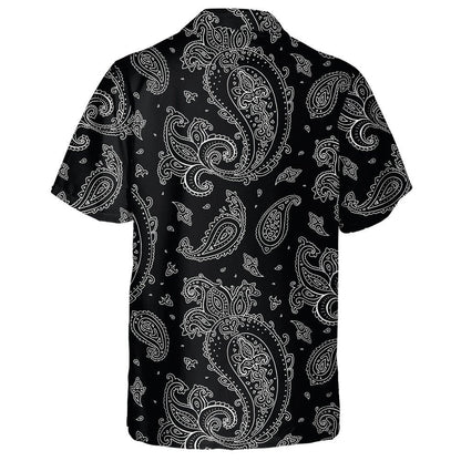 Hand Drawing Paisley Themed Pattern On Black Background Hawaiian Shirt, Hawaiian Shirt Gift, Christmas Gift
