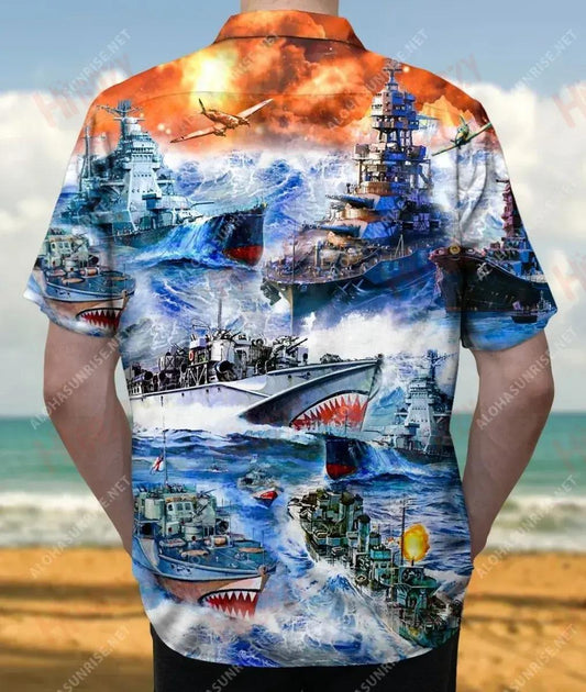 Amazing Spirit Of Battleships Unisex Hawaiian Shirt Hobbies Short Sleeve Vintage Hawaiian Shirts Hawaiian Shirt Pattern, Christmas Gift