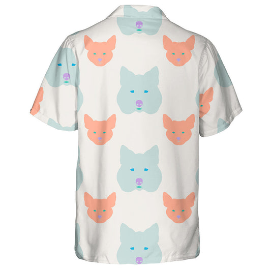 Cute Baby Fox And Wolf In Pastels Colors Hawaiian Shir, Hawaiian Shirt Gift, Christmas Gift