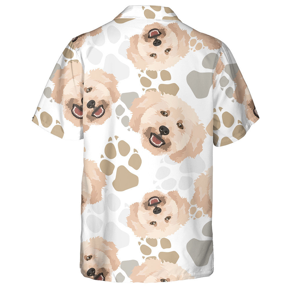 Face Of Poodle With Dog's Paws Hawaiian Shirt,Hawaiian Shirt Gift, Christmas Gift