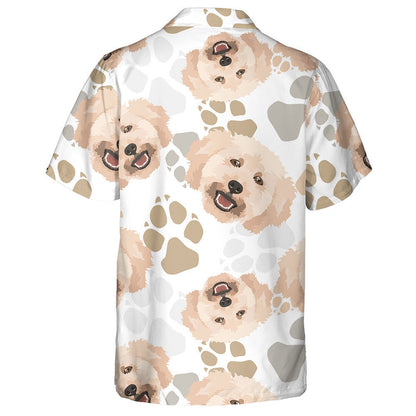 Face Of Poodle With Dog's Paws Hawaiian Shirt,Hawaiian Shirt Gift, Christmas Gift