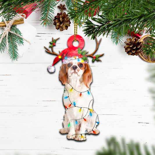 Cavalier King Charles Spaniels Christmas Lights Shape Ornament, Happy Christmas Ornament, Christmas Gift, Christmas Decoration