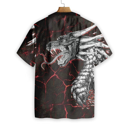 Great Dragon In Dark Design Hawaiian Shirt, Hawaiian Shirt Gift, Christmas Gift