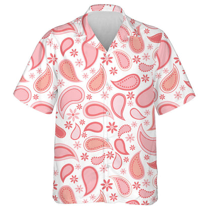 Beautiful Paisley And Small Flowers In Pink Design Hawaiian Shirt, Hawaiian Shirt Gift, Christmas Gift