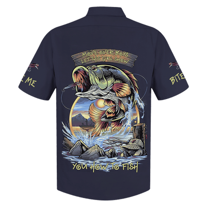 Fishing Fish On The Dark Design Hawaiian Shirt,Hawaiian Shirt Gift, Christmas Gift