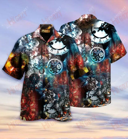 Magic Time Travel Unisex Hawaiian Shirt Hobbies Short Sleeve Tactical Hawaiian Shirt Hawaiian Shirt Pattern, Hawaiian Shirt Gift, Christmas Gift
