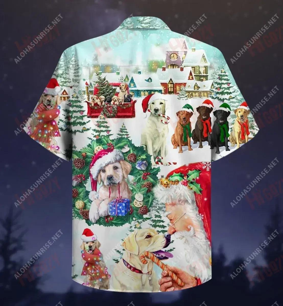 Labrador Retriever Christmas Unisex Hawaiian Shirt Hobbies Short Sleeve Best Hawaiian Shirts Hawaiian Shirt Pattern, Hawaiian Shirt Gift, Christmas Gift