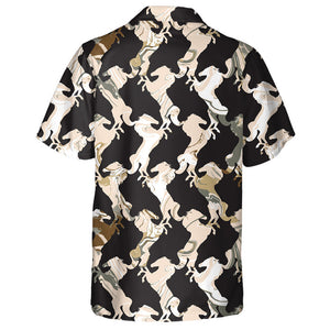 Abstract Hand Drawing Liquid Marble Horses Hawaiian Shirt, Hawaiian Shirt Gift, Christmas Gift