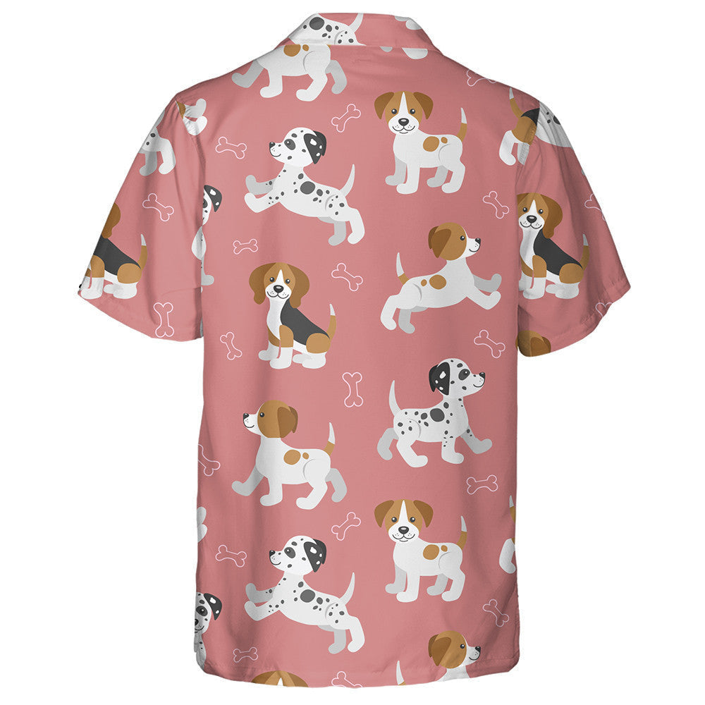 Funny Puppies Beagle Dalmatian And Jack Russell Terrier Hawaiian Shirt, Hawaiian Shirt Gift, Christmas Gift