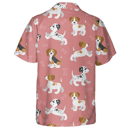 Funny Puppies Beagle Dalmatian And Jack Russell Terrier Hawaiian Shirt, Hawaiian Shirt Gift, Christmas Gift