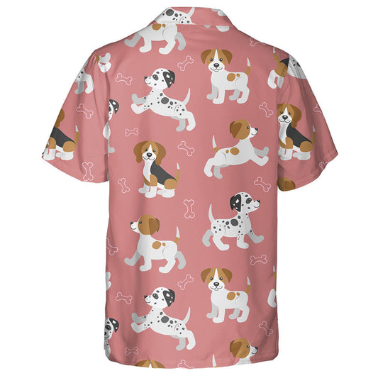 Funny Puppies Beagle Dalmatian And Jack Russell Terrier Hawaiian Shirt, Hawaiian Shirt Gift, Christmas Gift