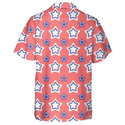 Repeat Pattern Of Memorial Day Pop Art Stars Hawaiian Shirt, Hawaiian Shirt Gift, Christmas Gift